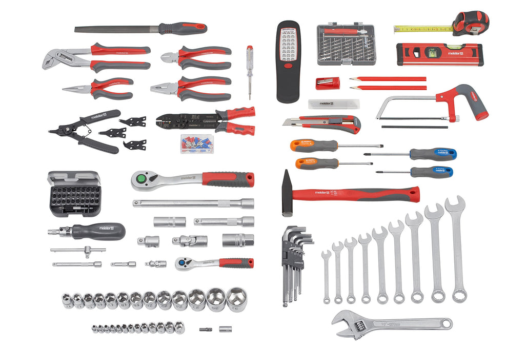 Chariot à outils 156 pièces avec roulettes mallette à outils en aluminium poignée télescopique et rangement compartiments