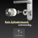 Elektronisches Türschloss Smart Lock Pro mit Bluetooth, WLAN und Matter zum Nachrüsten ohne Zylindertausch