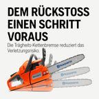 Benzin-Kettensäge 120 Mark II mit 38,2-ccm-X-Torq-Motor, 1,4 kW und 14-Zoll-Schiene sowie H37 Kette