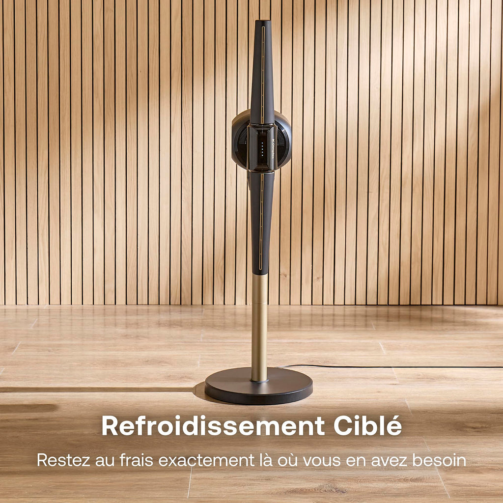 Ventilateur sans pales FlexBlade sur pied double direction oscillation 90° 5 vitesses minuterie télécommande magnétique