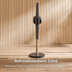 Ventilateur sans pales FlexBlade sur pied double direction oscillation 90° 5 vitesses minuterie télécommande magnétique