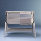 Baby Beistellbett Iora² von 0-6 Monaten mit CloudCore-Matratze, 5 Höhenstufen und Easy Slide, klappbar mit Rollen und Tragetasche, Elegance Graphite