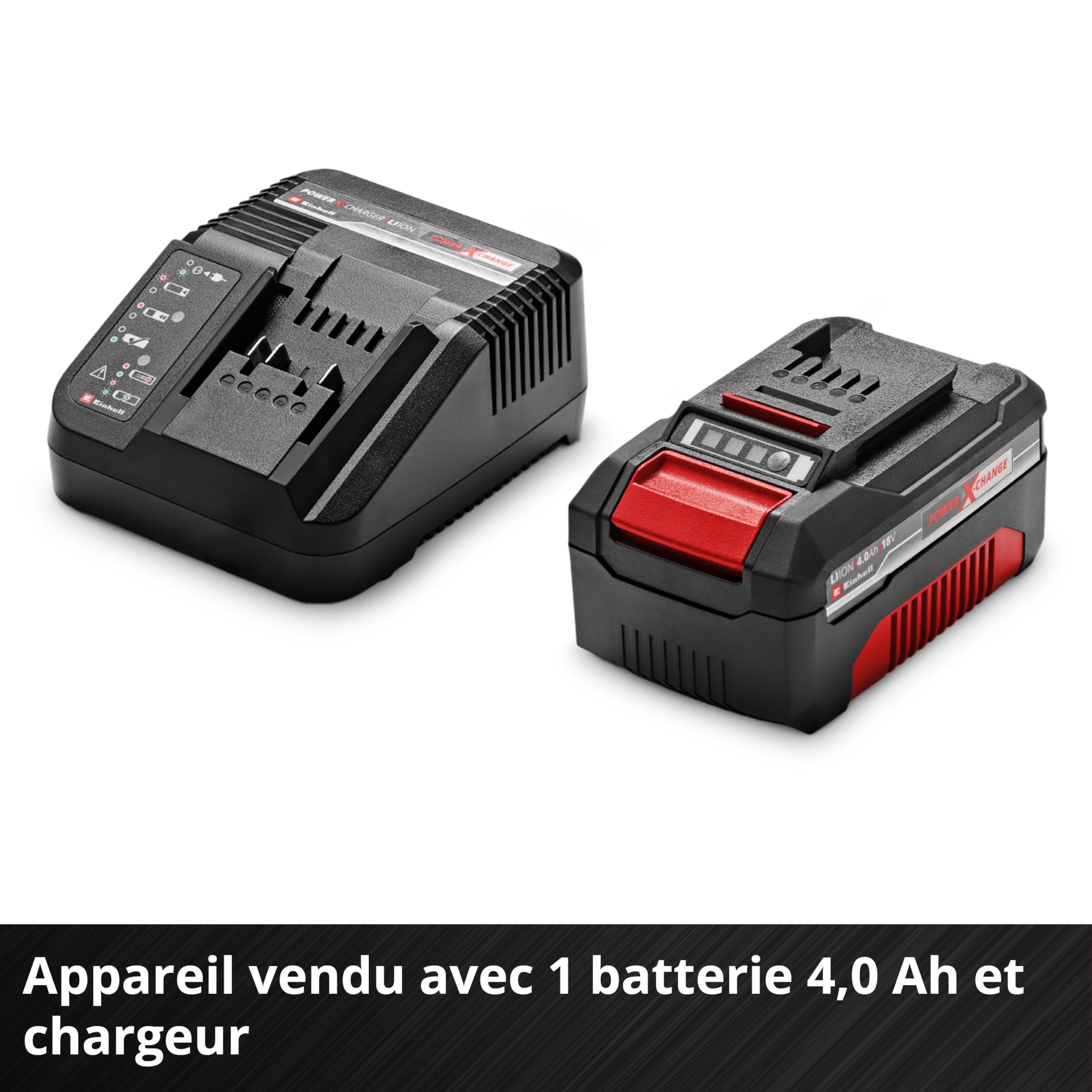 Tondeuse à gazon sans fil GE-CM 18/33 Li Power X-Change 18V largeur de coupe 33 cm avec batterie 4,0 Ah et chargeur