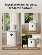 Climatiseur mobile AC318S 7500 BTU 3-en-1 refroidissement ventilation déshumidification avec contrôle WiFi et kit fenêtre