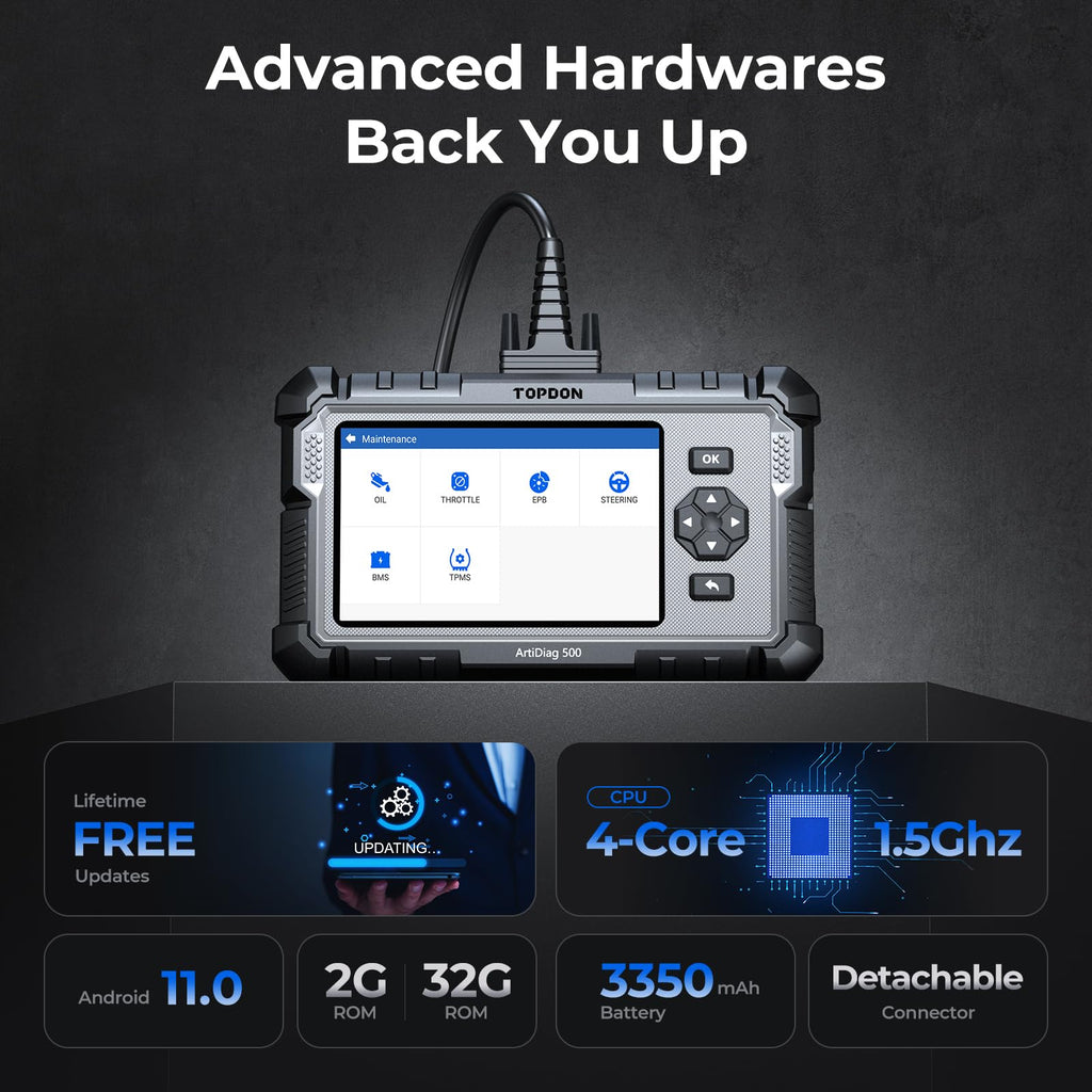 OBD2 Diagnosegerät ArtiDiag500 AD500 mit 4-System-Diagnose für Motor, ABS, SRS und Getriebe sowie 6 Servicefunktionen