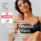 Damen-Epilierer Silk·épil 9 Flex SkinSpa 9-681 3D wasserdicht mit flexiblem Epilierkopf Smart Touch und Zubehör-Set