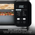 Combi 12-in-1 Multikocher mit Ofen- und Heißluftfritteusen-Funktion, 12,5 L, grau