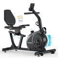 Liegeergometer mit 16 magnetischen Widerstandsstufen und LCD-Anzeige, bis 160 kg, verstellbarer Sitz und Lenker
