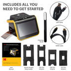 Film- und Diascanner mit 5-Zoll-LCD, 22 Megapixel, für Negative und Dias, inkl. Adapter und Kabel
