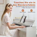 Digitalpiano-Set mit 88 halbgewichteten Tasten, Klavierhocker und 3 Pedalen in Weiß