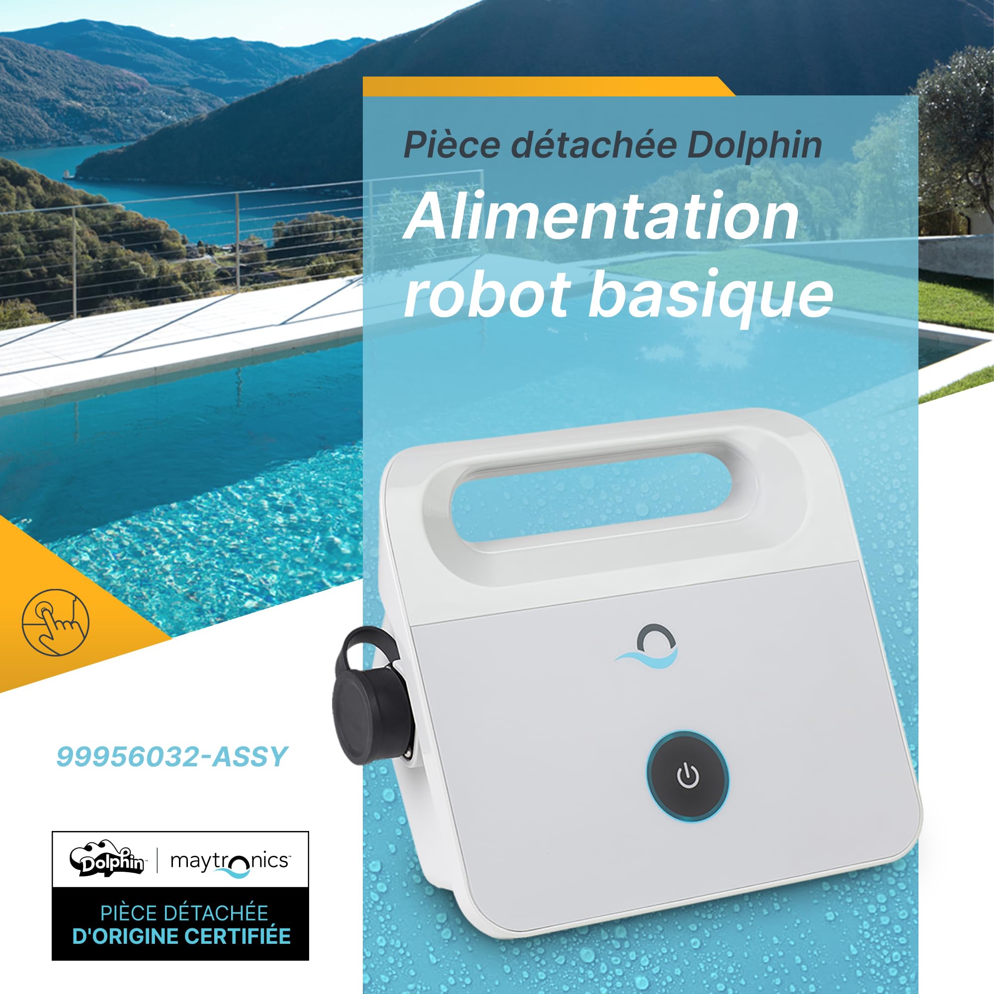 Alimentation robot de piscine 120 W 230 V pièce détachée compatible Dolphin E10 Energy C Nautilus CC EU référence 99956032-ASSY