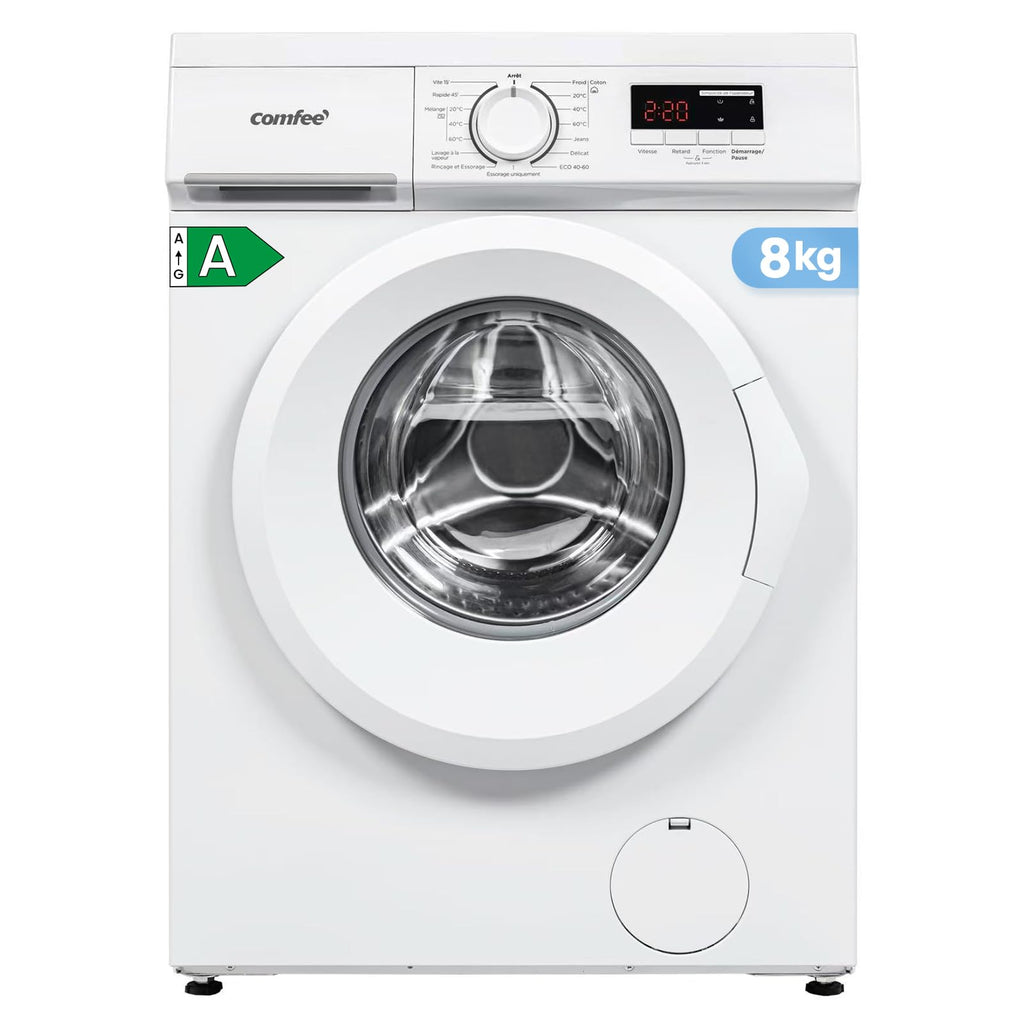 Lave-linge CFE12EW80/W-FR 8kg moteur BLDC 1400 tr/min classe énergétique A 15 programmes vapeur