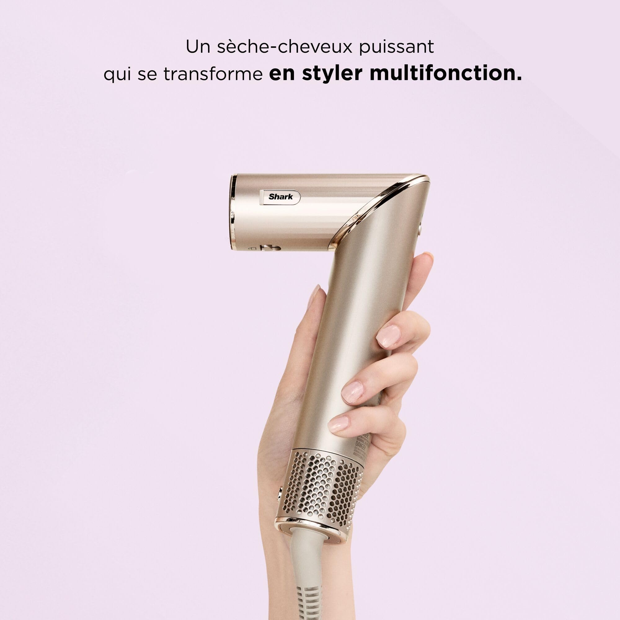Air styler et sèche-cheveux FlexStyle HD446SLEU 5-en-1 avec boucleurs automatiques brosse plate brosse ovale diffuseur et concentrateur
