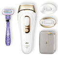 Épilateur lumière pulsée Silk·Expert Pro 5 PL5157 Blanc Doré avec rasoir Venus et têtes spécifiques