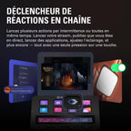 Console de mixage Stream Deck Plus avec touches LCD ruban tactile et connexion USB-C pour production audio vidéo Mac PC