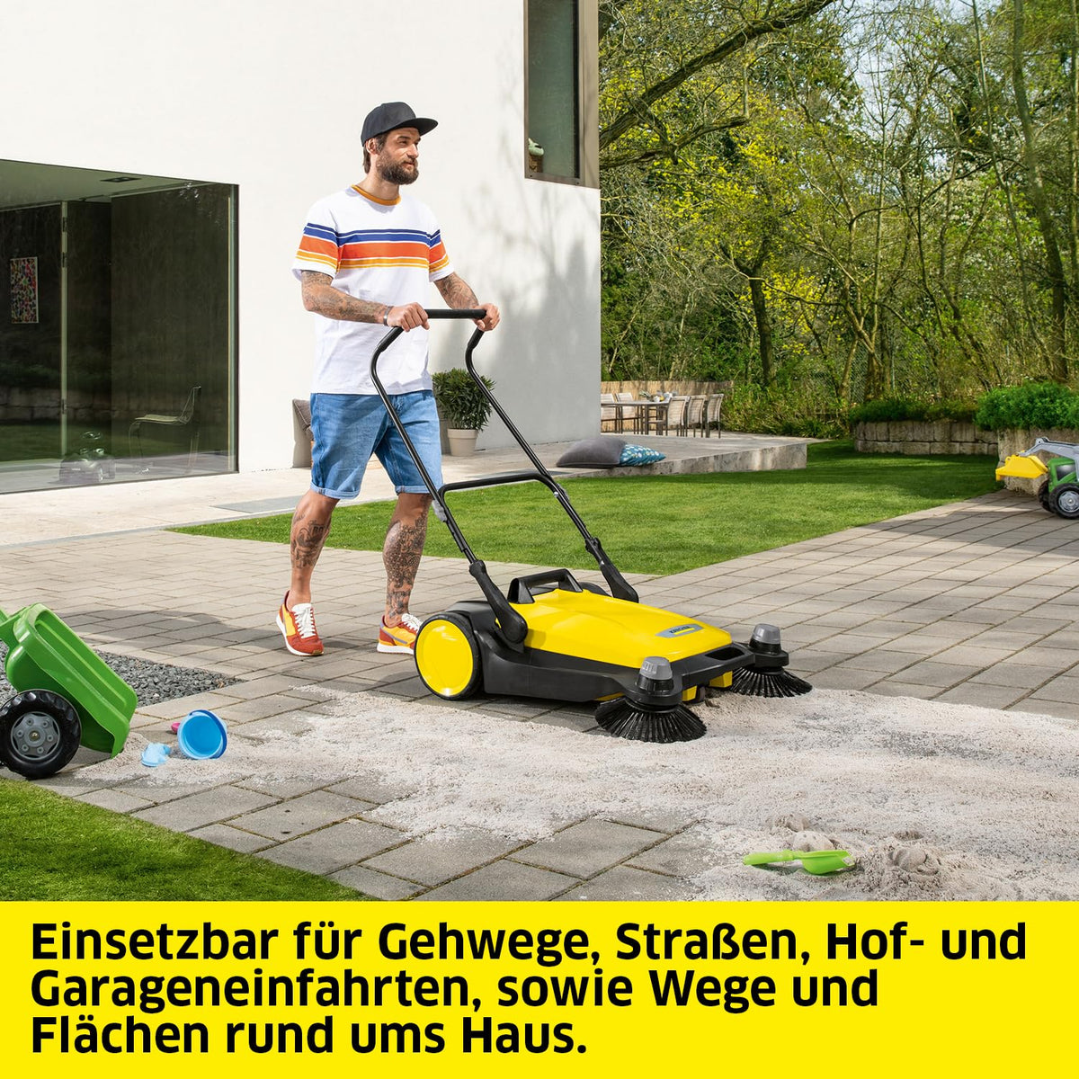 Kehrmaschine S 6 Twin mit 38 l Kehrgutbehälter und 2 Seitenbesen, max. 3000 m²/h