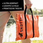 Faltbarer Camping Gasgrill aus Edelstahl, 3,3 kg, für EN 417 Schraubkartuschen
