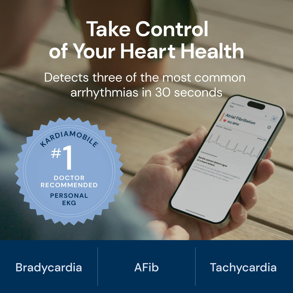 Moniteur ECG personnel KardiaMobile 6L à 6 dérivations connecté smartphone avec capteur ECG portable Bluetooth