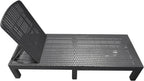 Bain de soleil jardin pliable dossier réglable en résine imitation rotin avec coussin lot de 2 dimensions 186 x 60 x 29 cm