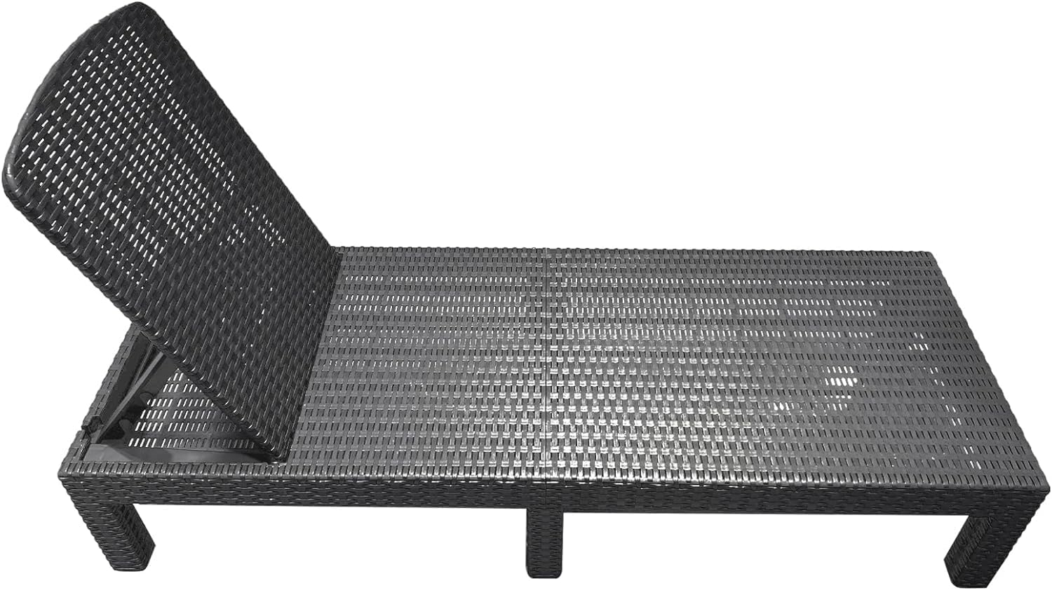 Bain de soleil jardin pliable dossier réglable en résine imitation rotin avec coussin lot de 2 dimensions 186 x 60 x 29 cm