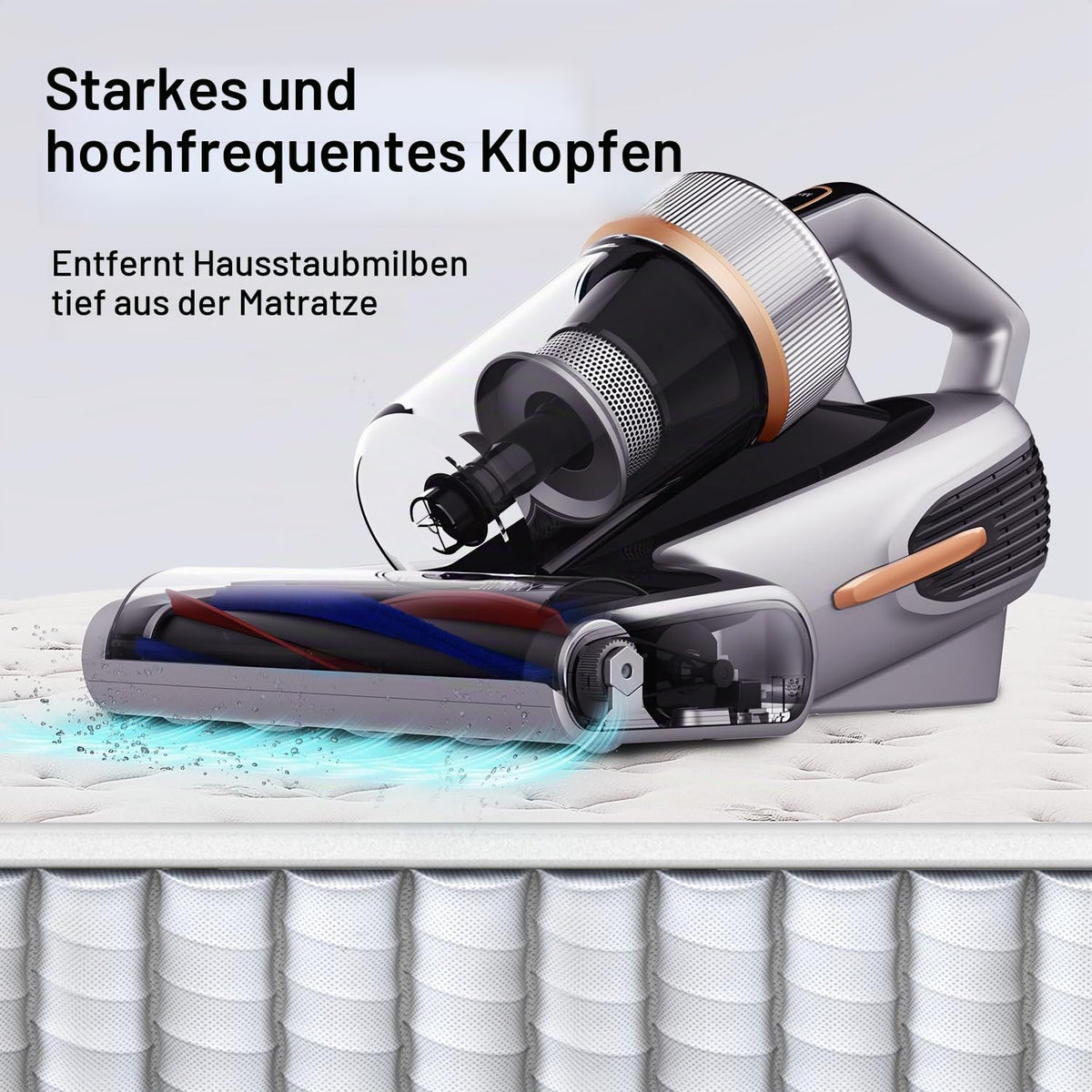 Milbensauger BX7 Pro mit 700 W, UV-C-Licht und Ultraschall, 16 kPa Absaugung für Matratze, Sofa und Bett