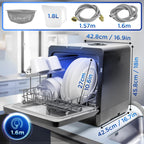 Lave-vaisselle de table DW5 BK 950W compact 7 programmes de lavage écran tactile séchage