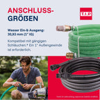 Hauswasserwerk HWW INOX 1300 Plus F mit Edelstahl-Druckkessel, 1200 W Jet-Pumpe, 4350 l/h, 50 m Förderhöhe und Vorfilter