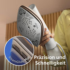 2-in-1 Bügeleisen und Dampfbürste OneTurn, 1800 W, mit StyleMat und hitzebeständigem Dock, weiß