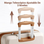 Set de 6 valises rigides de voyage 55 65 74 cm 4 roulettes avec vanity case et sac de voyage pliable
