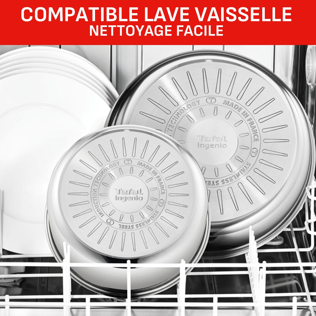 Batterie de cuisine Ingenio L897SK04 20 pièces antiadhésive induction avec poignées amovibles