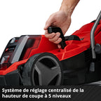 Tondeuse à gazon sans fil GE-CM 18/33 Li Power X-Change 18V largeur de coupe 33 cm avec batterie 4,0 Ah et chargeur
