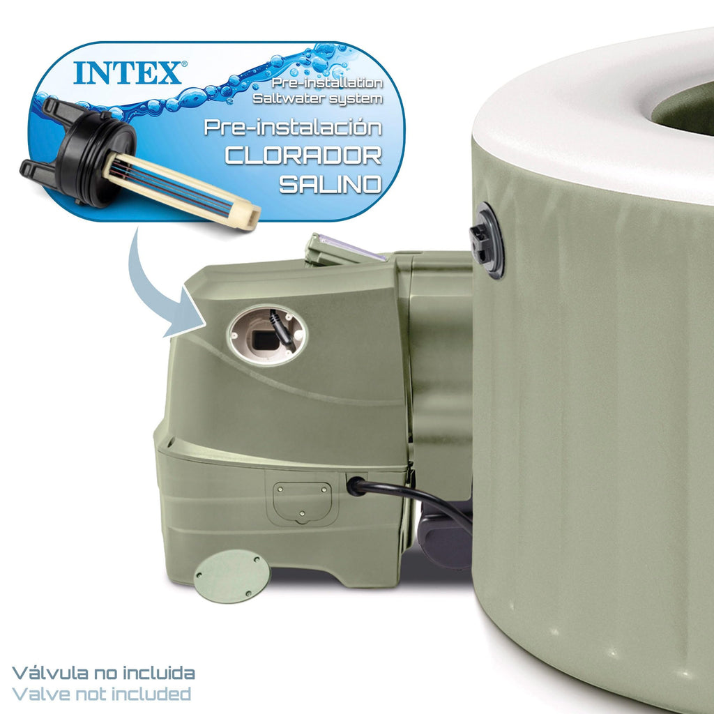 Spa gonflable PureSpa Olive 28428NP 6 places capacité 1098 litres avec diffuseur à bulles et accessoires de filtration