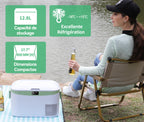 Glacière électrique à compression 12,8L avec alimentation 12V 24V 220V refroidissement jusqu'à -18°C