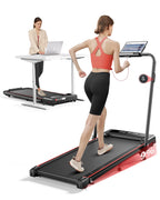 Klappbares Laufband 4-in-1 mit 9 % Neigung 12 km/h und 2,5 PS leisem Motor für Zuhause und Büro