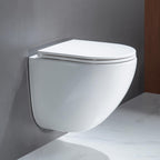 Spülrandloses Wand-WC CD-DT001, 48 cm Hänge-WC aus Keramik mit 360° Tornado-Spülung, Soft-Close UF-Sitz und 3–4,5 L Wasserverbrauch