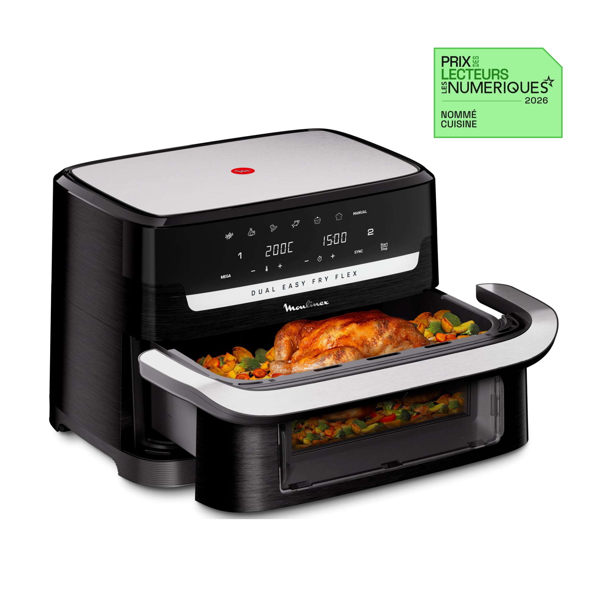 Friteuse sans huile Easy Fry Dual Flex EZ9228F0 9L double zone avec séparateur amovible 2700W