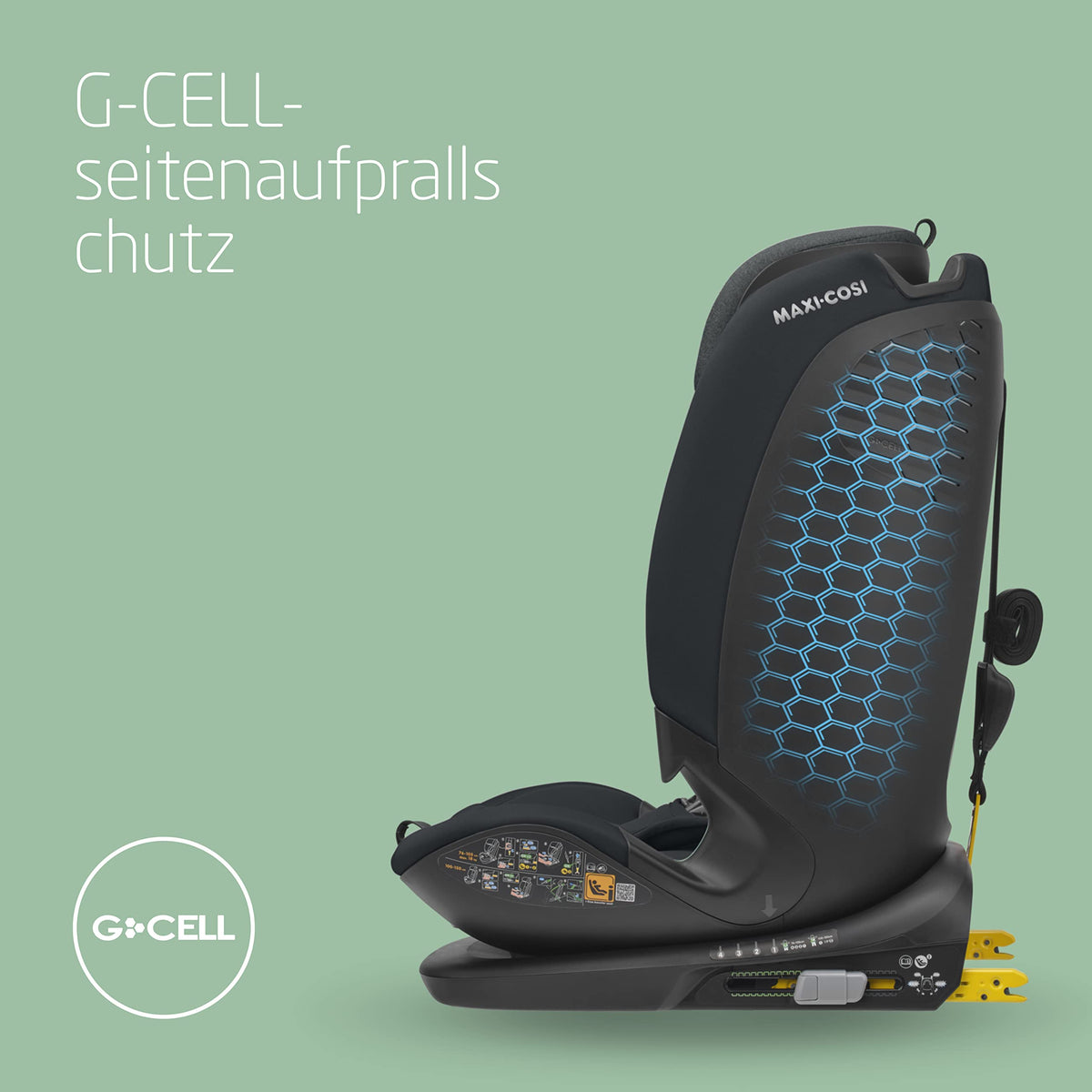Kindersitz mitwachsend i-Size 76-150 cm, Titan Plus, ISOFIX mit Top-Tether, G-CELL-Seitenaufprallschutz, 4 Liegepositionen, 11-fach verstellbare