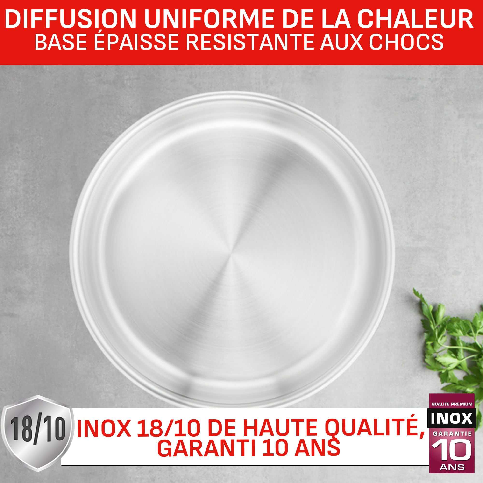 Batterie de cuisine Ingenio L897SK04 20 pièces antiadhésive induction avec poignées amovibles