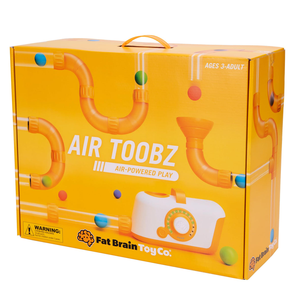 Luftbetriebenes STEM-Spielzeug mit Turbine und modularen Röhren für Kinder ab 3 Jahren, inklusive 20 Schaumstoffbälle