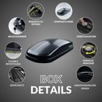 Dachbox Auto 320 L mit 75 kg Zuladung, aerodynamische Gepäckbox aus ABS, ASA und PC in Schwarz Glänzend mit Schnellspanner, beidseitiger Öffnung und