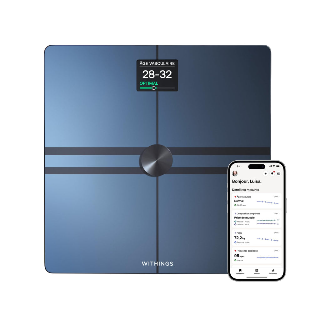 Balance connectée Body Comp BIA WiFi Bluetooth analyse corporelle graisse viscérale évaluation vasculaire santé nerveuse