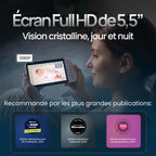 Moniteur bébé MVPRO-2CAM EU Full HD avec 2 caméras écran partagé veilleuse 6 couleurs connexion 2.4GHz FHSS sans WiFi