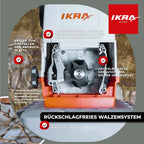 Elektro-Gartenhäcksler ILH 3000A mit 3000 Watt, Walzensystem für Äste bis 44 mm, 60-Liter-Fangbox sowie Gartenschere und Schutzbrille