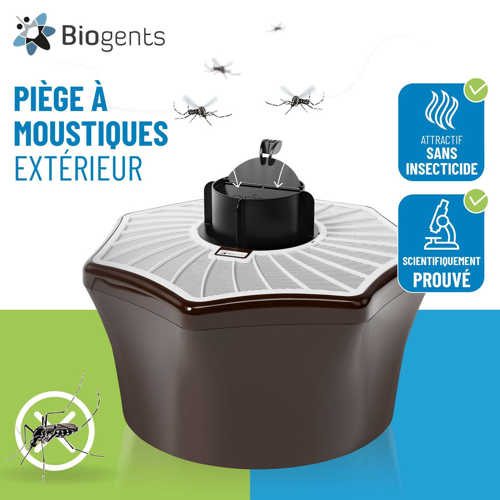 Piège anti moustiques extérieur électrique BG-Mosquitaire Season Pack avec recharge 6 mois alimentation secteur