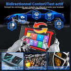 Valise diagnostic auto K7 OBD II écran 7 pouces codage ECU fonctions bidirectionnelles 31 services diagnostic tous systèmes