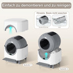 Selbstreinigende Katzentoilette 90 L für mehrere Katzen mit App-Steuerung und Geruchskontrolle