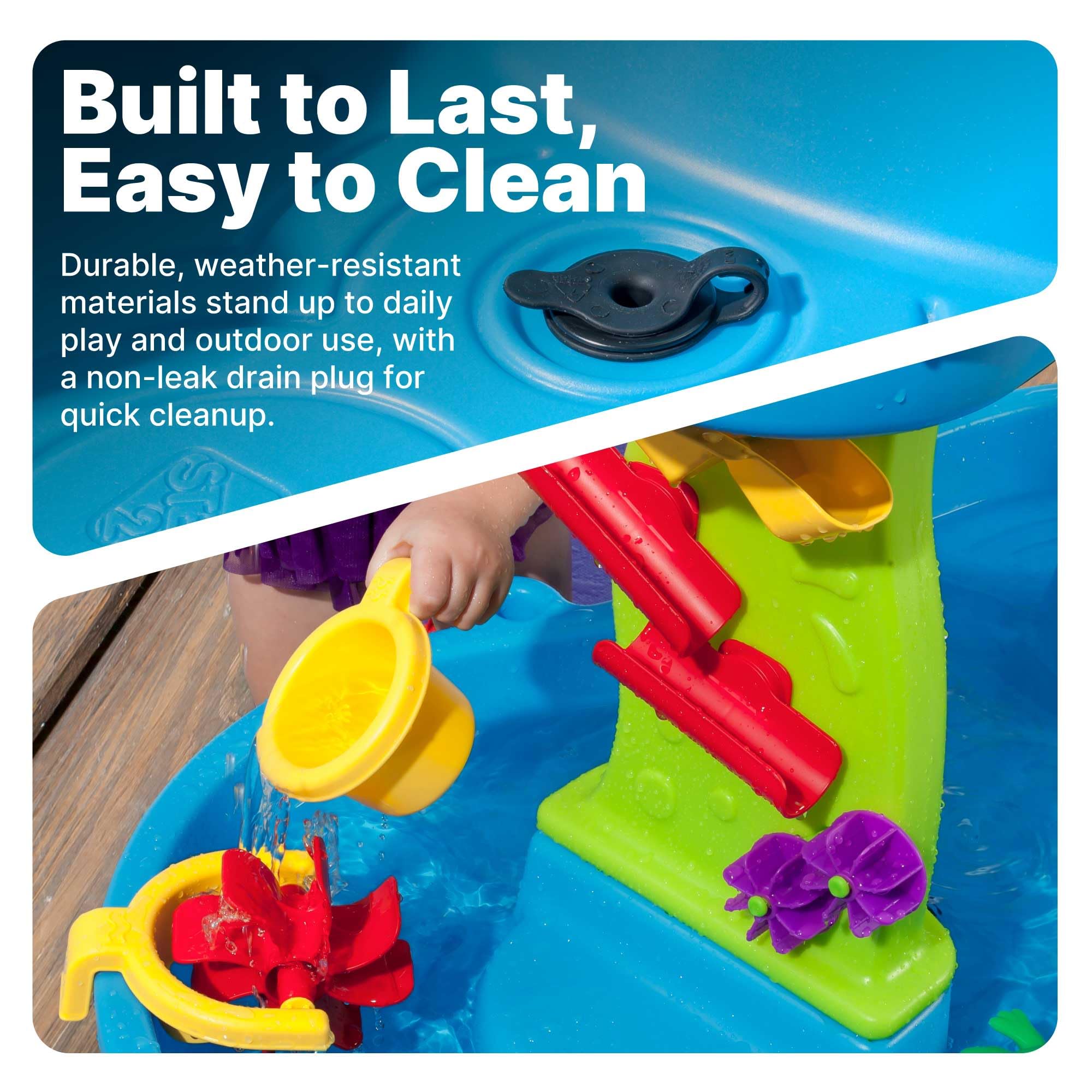 Table d'eau enfant extérieure Rain Shower Splash avec accessoires 13 pièces jeu aquatique jardin modèle 874699