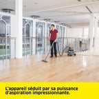 Aspirateur eau et poussières NT 22/1 Ap L 1300 W avec réservoir 22 L filtre cartouche PES tuyau 1,9 m et accessoires sols humides secs
