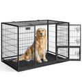 Cage pour chien XXL double porte PPD003B01 acier allié 122 x 74,5 x 80,5 cm avec plateau amovible