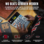 Tragbarer Sampler MPC Sample mit Akku, Lautsprecher und Mikrofon, 16 MPC-Pads und USB-C